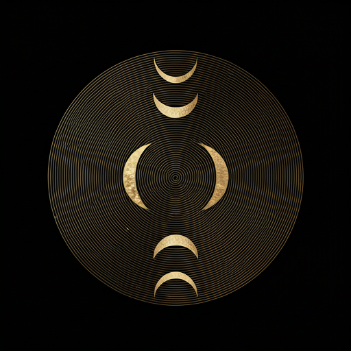 Minimalist graphic of moon phases